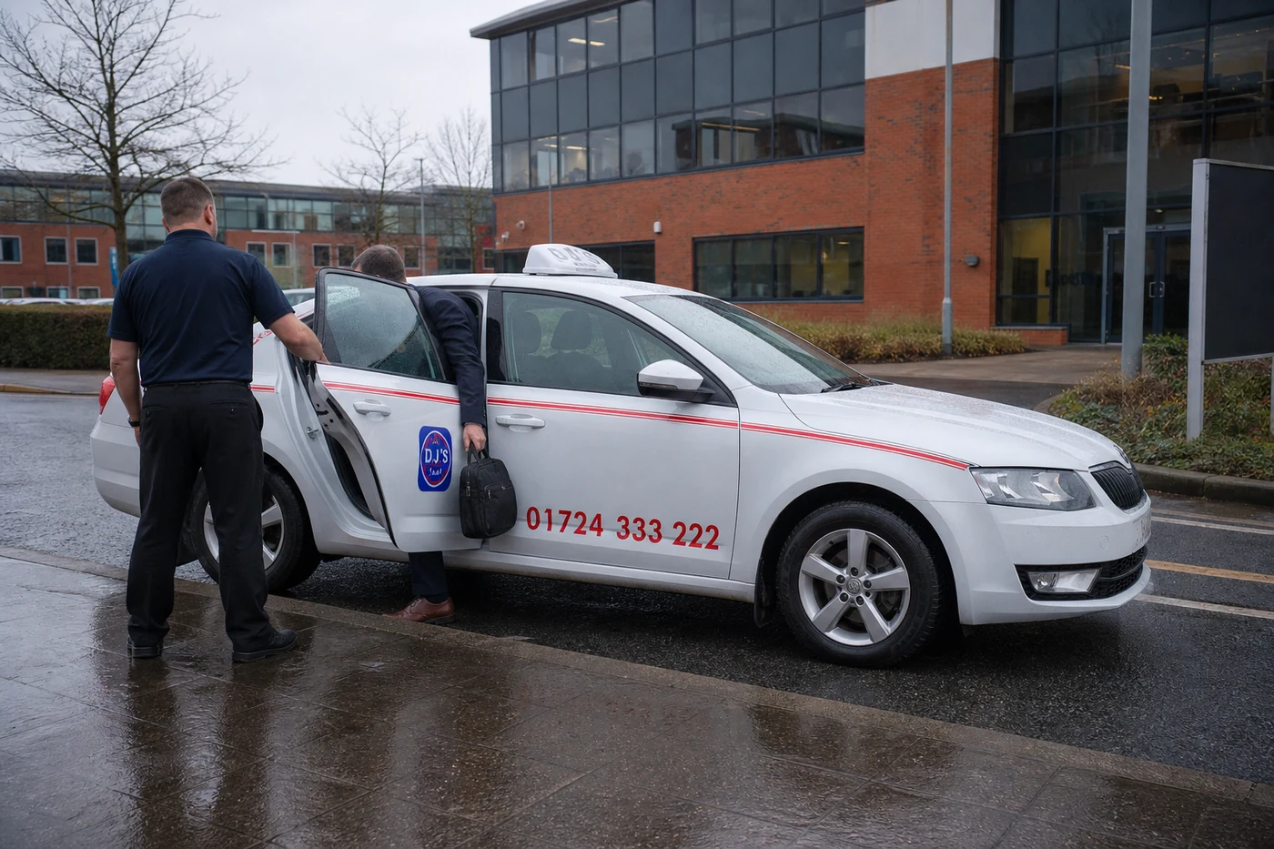 Silver Skoda Superb DJ's Taxis executive car for business travel